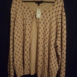 Pink and black cardigan NWT